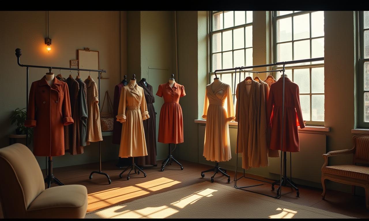 Vintage-Outfits im stilvollen Loft